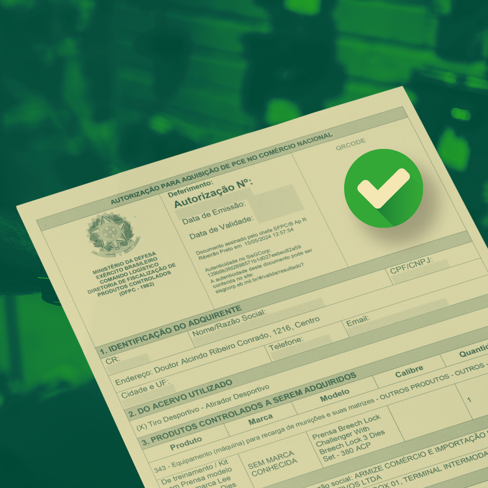Aquisição PCE Mercado Nacional Munição além do previsto