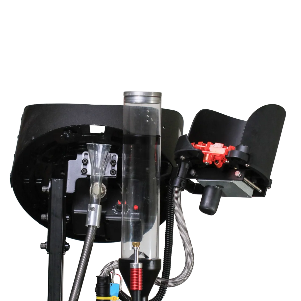 CaseFeeder e BulletFeeder instalados na Prensa Progressiva Automatizada Apex 10 com Case Feeder e Bullet Feeder automáticos com combo Mark 7 