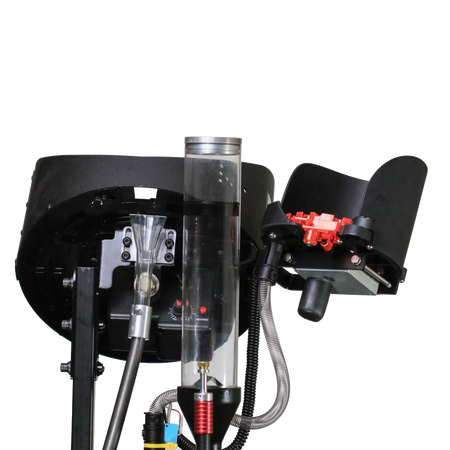 CaseFeeder e BulletFeeder instalados na Prensa Progressiva Automatizada Apex 10 com Case Feeder e Bullet Feeder automáticos com combo Mark 7 