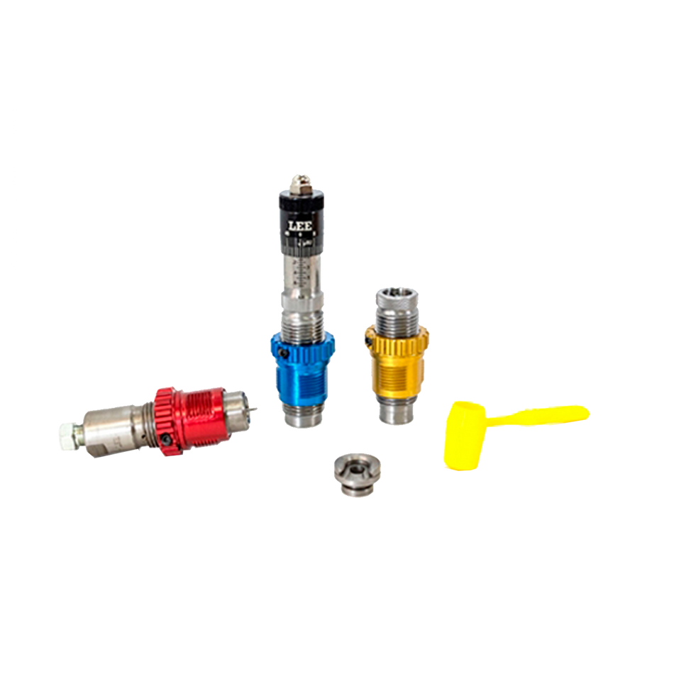 Dies Rifle 3 Peças com Micrômetro e Buchas de Troca Rápida - Lee Precision - Micrometer Breech Lock 3-Die Set - PCE