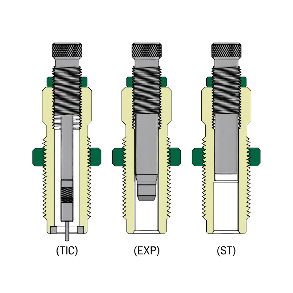 Dies Redding 3 Peças NxGEN Carbide - Conjunto de Matrizes Compatível com Todas as Prensas - Redding - NxGEN Carbide Dies Set - PCE