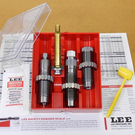 Conjunto de dies Lee 3 peças para rifle com shell holder