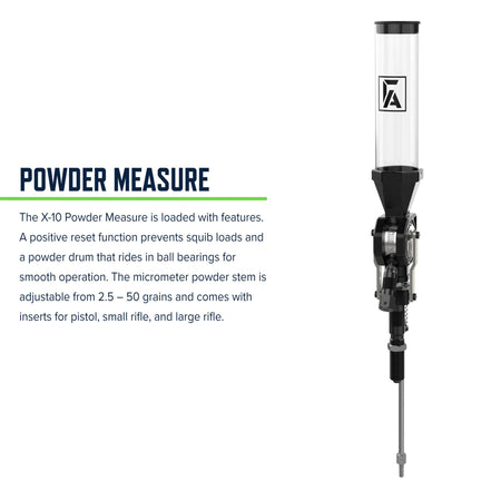 Polvorímetro Automático - Frankford Arsenal - X-10 Powder Measure Assembly - Com Micrômetro - Recarga Club
